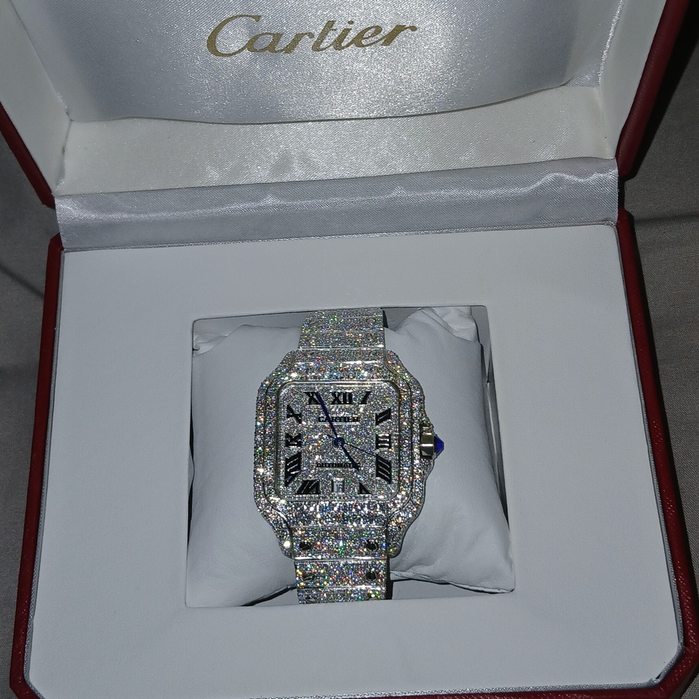Moissanite Silver Diamond Watch